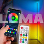Напольная угловая RGB лампа торшер EL-2187 управление с пульта и телефона 140 см